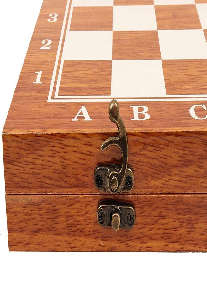 SPOCCO | 15"X15" Magnetic Wooden Chess Board Set with 32 Magnetic Pieces | Portable Chess Board Game Compact & Folding - Classic Travel Chess for Kids & Adults | WMC01 - Image 2